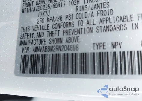 2024 Mazda Cx-50 2.5 S Preferred из США, поврежденный, VIN 7MMVABBM2RN204698